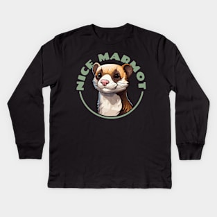 Nice Marmot Funny ferret Big Lebowski The Dude Quote Kids Long Sleeve T-Shirt